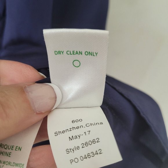 Lilly Pulitzer Dress Women S Sanilla Off The Shoulder Silk Navy Bell Sleeve Mini - Picture 6 of 14